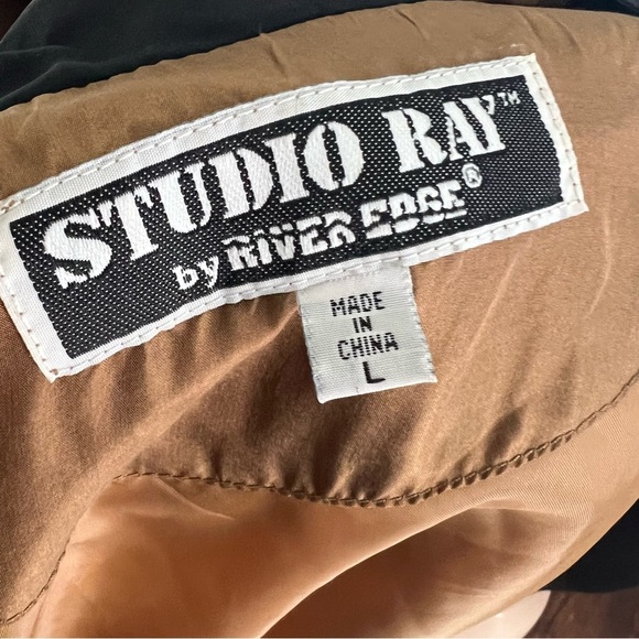 Studio Ray Tracksuit Jacket Brown 100% Silk Switzerland Winter - Picture 9 of 10